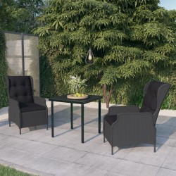 Sonata H Градински трапезен комплект, 3 части, тъмносив - Seturi pentru exterior