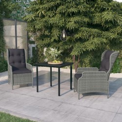 Sonata H Градински трапезен комплект, 3 части, светлосив - Seturi pentru exterior