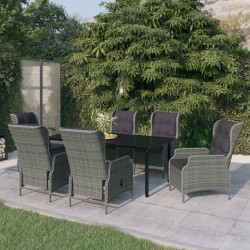 Sonata H Градински трапезен комплект, 7 части, светлосив - Seturi pentru exterior