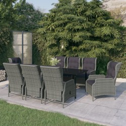 Sonata H Градински трапезен комплект, 9 части, светлосив - Seturi pentru exterior