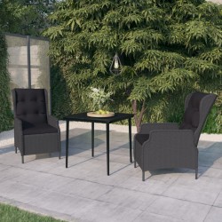 Sonata H Градински трапезен комплект, 3 части, тъмносив - Seturi pentru exterior