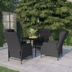 Sonata H Градински трапезен комплект, 5 части, тъмносив - Seturi pentru exterior