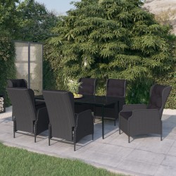 Sonata H Градински трапезен комплект, 7 части, тъмносив - Seturi pentru exterior