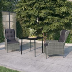 Sonata H Градински трапезен комплект, 3 части, светлосив - Seturi pentru exterior