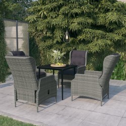 Sonata H Градински трапезен комплект, 5 части, светлосив - Seturi pentru exterior