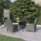 Sonata Set de mobilier pentru grădină, 5 piese, gri deschis