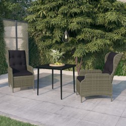 Sonata H Градински трапезен комплект, 3 части, кафяв - Seturi pentru exterior