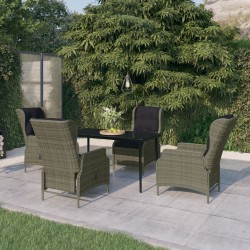 Sonata H Градински трапезен комплект, 5 части, кафяв - Seturi pentru exterior