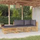 Sonata Set mobilier grădină cu perne, 3 piese, lemn masiv de tec