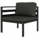 Sonata H Градински комплект от 9 части с възглавници, алуминий, антрацит