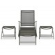 Sonata Set mobilier de grădină, 3 piese, argintiu, textilenă&aluminiu