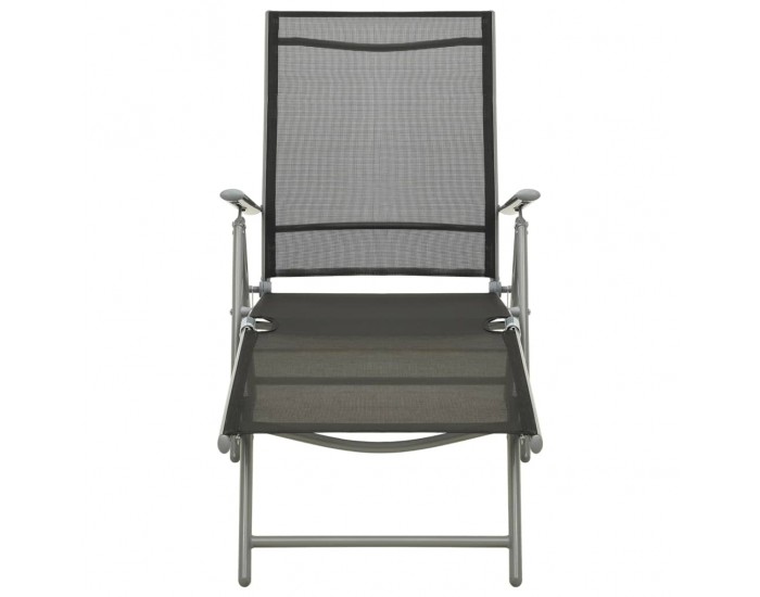 Sonata Set mobilier de grădină, 3 piese, argintiu, textilenă&aluminiu