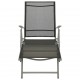 Sonata Set mobilier de grădină, 3 piese, argintiu, textilenă&aluminiu