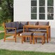 Sonata H Градински трапезен комплект 6 части с възглавници акация масив