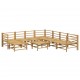 Sonata Set mobilier de grădină cu perne gri deschis, 9 piese, bambus