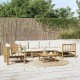 Sonata Set mobilier de grădină cu perne alb crem, 7 piese, bambus