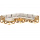 Sonata Set mobilier grădină cu perne gri deschis, 9 piese, lemn pin