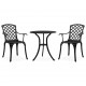 Sonata Set mobilier bistro, 3 piese, negru, aluminiu turnat