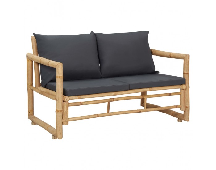 Sonata Set mobilier de grădină cu perne, 4 piese, bambus