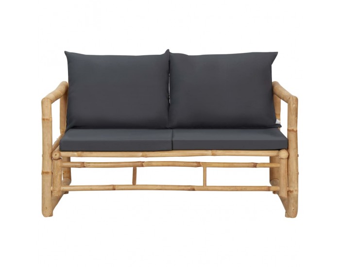 Sonata Set mobilier de grădină cu perne, 4 piese, bambus