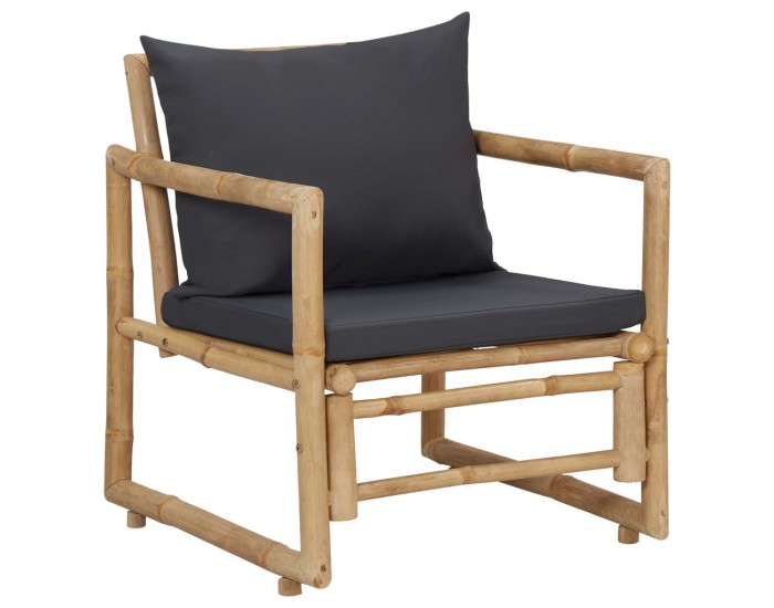 Sonata Set mobilier de grădină cu perne, 4 piese, bambus