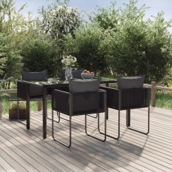 Sonata H Градински трапезен комплект, 5 части, черен - Seturi pentru exterior