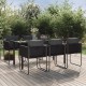 Sonata H Градински трапезен комплект, 7 части, черен