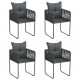 Sonata Set de servit masa pentru grădină, 5 piese, negru