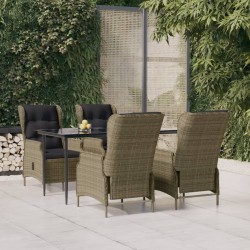 Sonata H Градински трапезен комплект от 5 части, кафяв, полиратан - Seturi pentru exterior