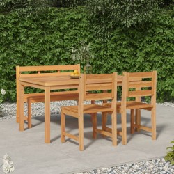 Sonata H Градински трапезен комплект, 4 части, тиково дърво масив - Seturi pentru exterior