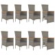 Sonata Set mobilier grădină cu perne, 9 piese, gri, poliratan