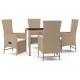 Sonata Set mobilier de grădină cu perne, 5 piese, bej, poliratan
