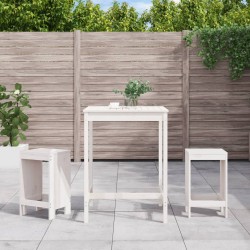 Sonata H Градински бар комплект от 3 части, бял, масивно дърво бор - Seturi pentru exterior