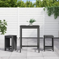 Sonata H Градински бар комплект от 3 части, сив, масивно дърво бор - Seturi pentru exterior