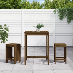 Sonata H Градински бар комплект от 3 части, меденокафяв, бор масив - Seturi pentru exterior