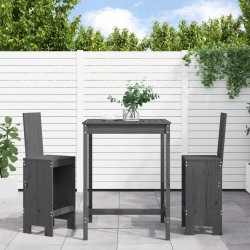Sonata H Градински бар комплект от 3 части, сив, масивно дърво бор - Seturi pentru exterior