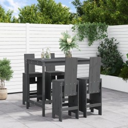 Sonata H Градински бар комплект от 5 части, сив, масивно дърво бор - Seturi pentru exterior
