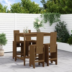 Sonata H Градински бар комплект от 5 части, меденокафяв, бор масив - Seturi pentru exterior