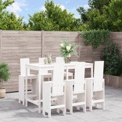 Sonata H Градински бар комплект от 7 части, бял, масивно дърво бор - Seturi pentru exterior
