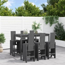 Sonata H Градински бар комплект от 7 части, сив, масивно дърво бор - Seturi pentru exterior