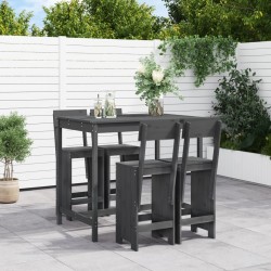 Sonata H Градински бар комплект от 5 части, сив, масивно дърво бор - Seturi pentru exterior