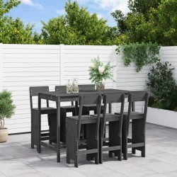 Sonata H Градински бар комплект от 7 части, сив, масивно дърво бор - Seturi pentru exterior