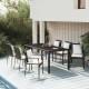 Sonata Set mobilier de grădină cu perne, 7 piese, negru, poliratan