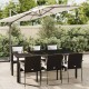 Sonata Set mobilier de grădină cu perne, 7 piese, negru, poliratan