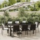 Sonata Set mobilier de grădină cu perne, 9 piese, negru, poliratan