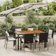 Sonata Set mobilier de grădină cu perne, 7 piese, negru, poliratan