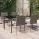 Sonata Set mobilier grădină cu perne, 5 piese, negru și gri, poliratan