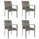 Sonata H Градински трапезен комплект 5 части с възглавници сив полиратан