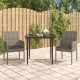Sonata H Градински трапезен комплект 3 части с възглавници сив полиратан