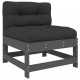 Sonata Set mobilier relaxare grădină&perne 6 piese gri lemn masiv pin